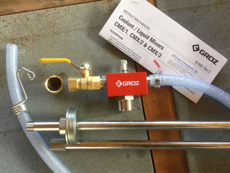 Groz CMX/1+ Venturi Coolant Mixer With Stainless Steel Pick Up Tube