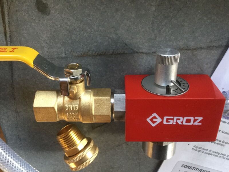 Groz CMX/1+ Red Venturi Mixer With Rotary Disc Valve